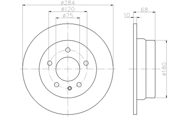 Brakedisc set rear 728i 732i 735i 745i